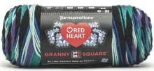Red Heart Granny Squares - Black Totally Teal